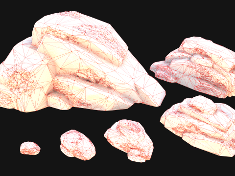 Coal Deposits Ore Industrial Resources 3D Model