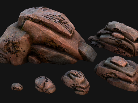 Coal Deposits Ore Industrial Resources 3D Model