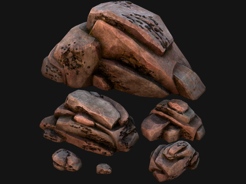 Coal Deposits Ore Industrial Resources 3D Model