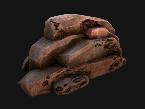 Coal Deposits Ore Industrial Resources 3D Model