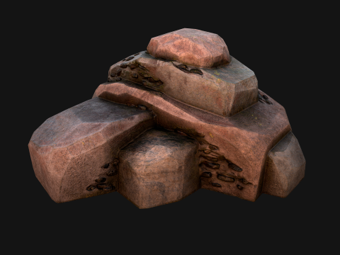 Coal Deposits Ore Industrial Resources 3D Model