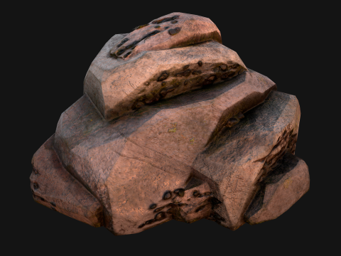 Coal Deposits Ore Industrial Resources 3D Model