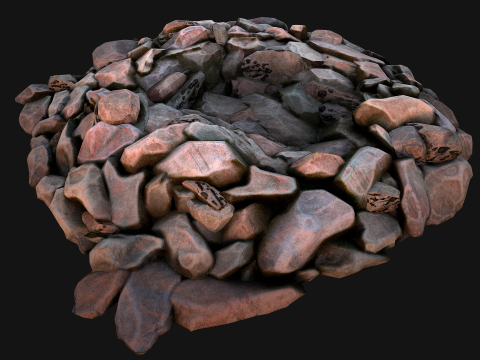Coal Deposits Ore Industrial Resources 3D Model