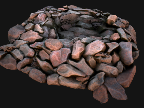 Coal Deposits Ore Industrial Resources 3D Model