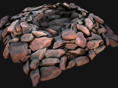 Coal Deposits Ore Industrial Resources 3D Model