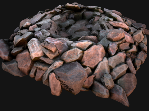 Coal Deposits Ore Industrial Resources 3D Model