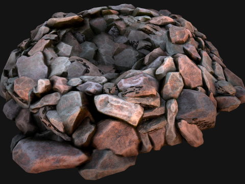 Coal Deposits Ore Industrial Resources 3D Model