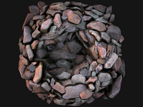 Coal Deposits Ore Industrial Resources 3D Model