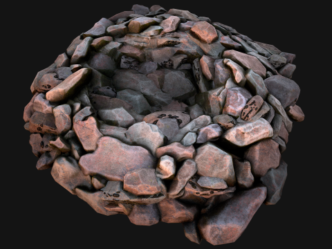 Coal Deposits Ore Industrial Resources 3D Model