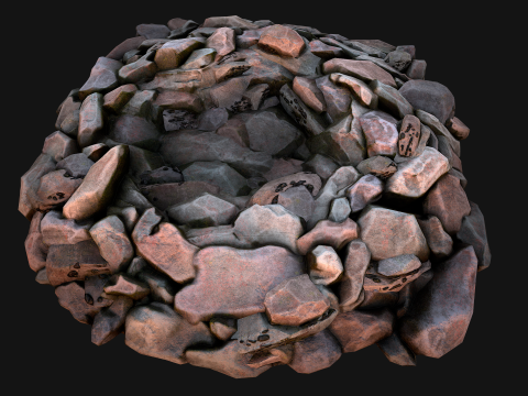 Coal Deposits Ore Industrial Resources 3D Model