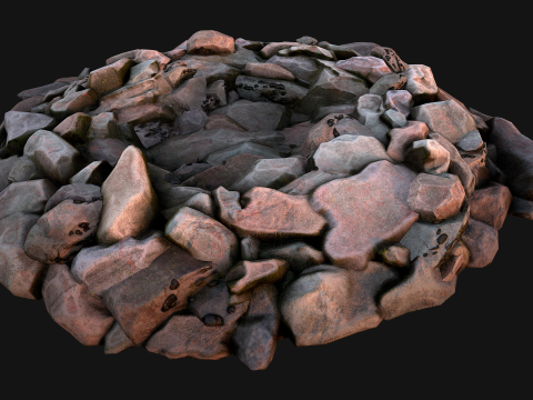 Coal Deposits Ore Industrial Resources 3D Model