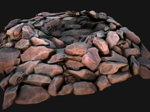 Coal Deposits Ore Industrial Resources 3D Model
