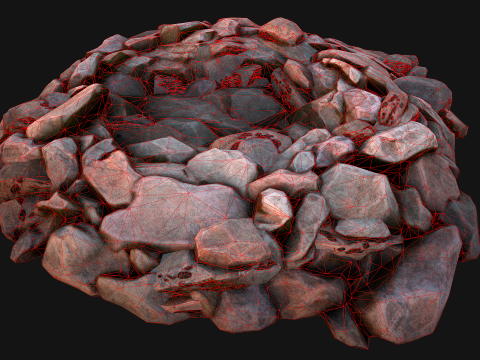 Coal Deposits Ore Industrial Resources 3D Model