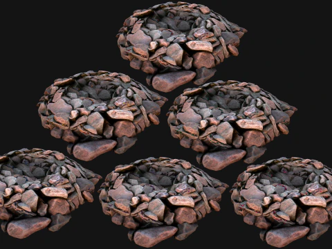 Gemstone Deposits Mine Set 3D Model