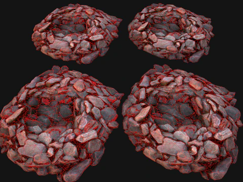 Gemstone Deposits Mine Set 3D Model