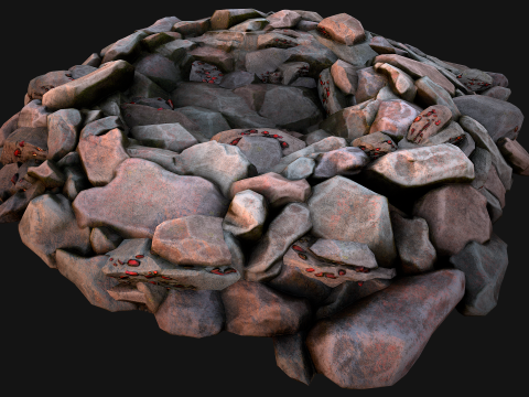 Gemstone Deposits Mine Set 3D Модель