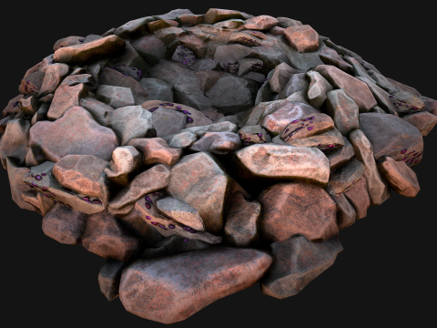 Gemstone Deposits Mine Set 3D Модель