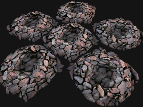 Gemstone Deposits Mine Set 3D Модель