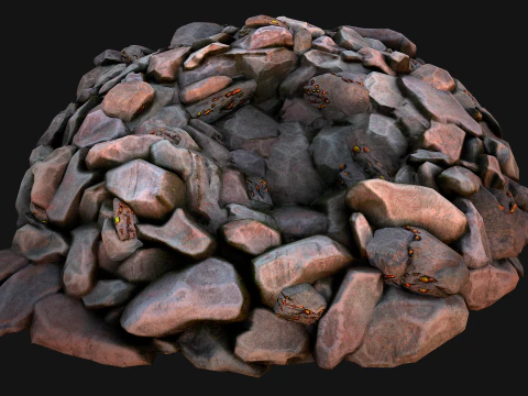 Gemstone Deposits Mine Set 3D Model