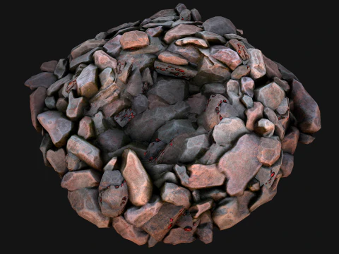 Gemstone Deposits Mine Set 3D Model