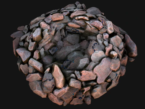 Gemstone Deposits Mine Set 3D Model