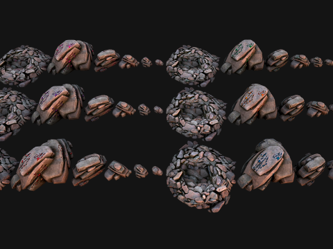Gems Minerals Gemstone Mine Resource Pack 3Dモデル
