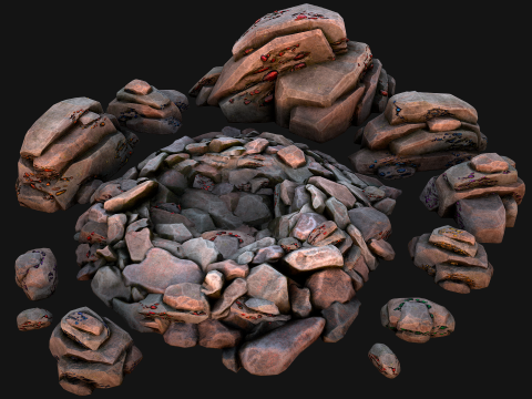 Gems Minerals Gemstone Mine Resource Pack 3Dモデル