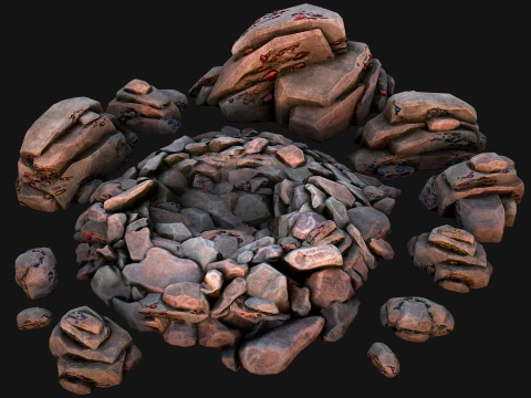 Gems Minerals Gemstone Mine Resource Pack 3D Model