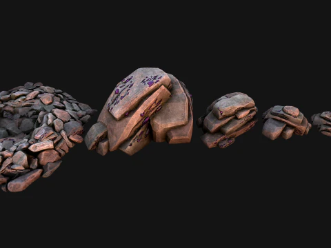 Gems Minerals Gemstone Mine Resource Pack 3D Model