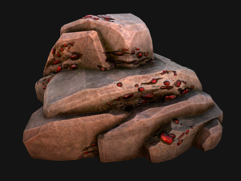 Gems Minerals Gemstone Mine Resource Pack 3Dモデル