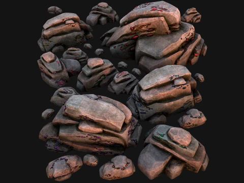 Gems Gemstone Minerals Magical Crystals Ore 3D Model