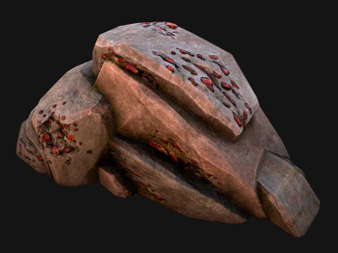 Gems Gemstone Minerals Magical Crystals Ore 3D Model