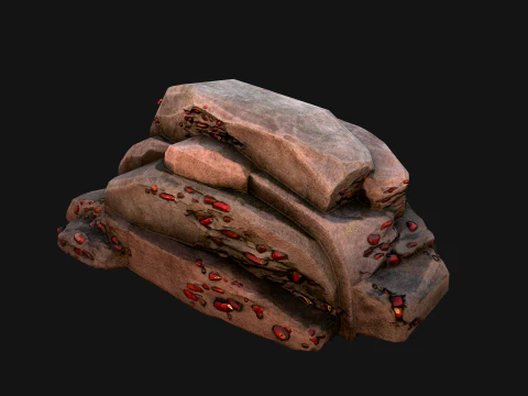 Gems Gemstone Minerals Magical Crystals Ore 3D Model