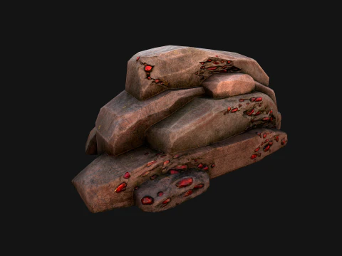 Gems Gemstone Minerals Magical Crystals Ore 3D Model