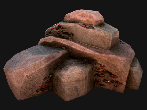 Gems Gemstone Minerals Magical Crystals Ore 3D Model