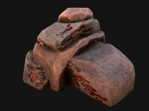 Gems Gemstone Minerals Magical Crystals Ore 3D Model