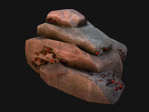 Gems Gemstone Minerals Magical Crystals Ore 3D Model