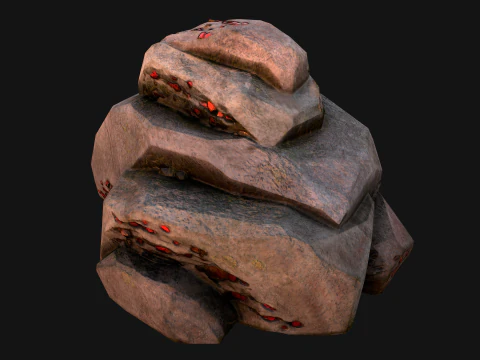 Gems Gemstone Minerals Magical Crystals Ore 3D Model