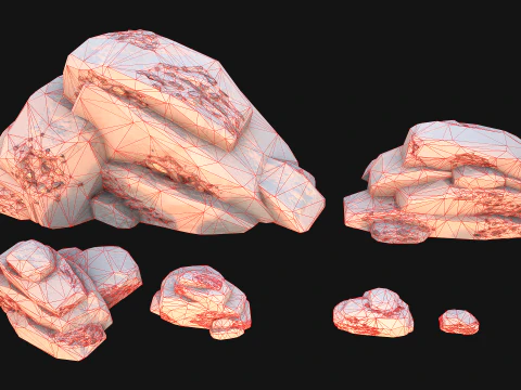 Gems Gemstone Minerals Magical Crystals Ore 3D Model