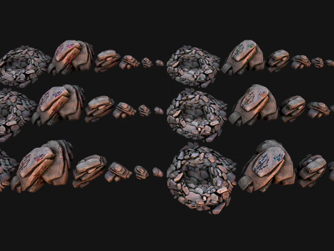 Crystals Gems Ore Mine and Caves Dungeons Resource Pack 3D Model