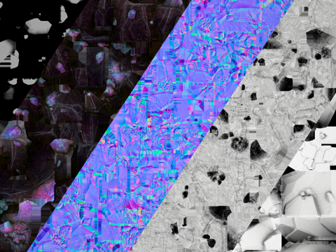 Crystals Gems Ore Mine and Caves Dungeons Resource Pack Modelo 3D
