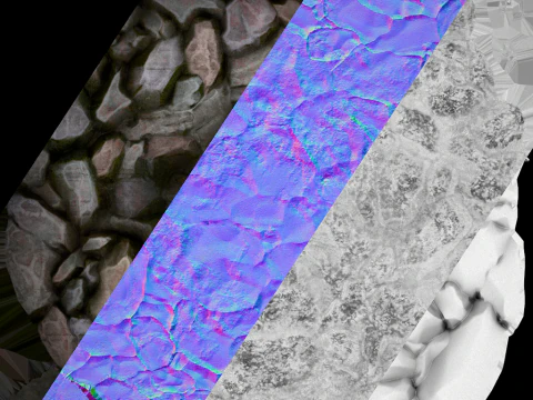 Crystals Gems Ore Mine and Caves Dungeons Resource Pack 3D Model