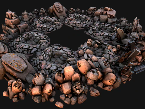 Ore Minerals Gold Iron Copper Coal Resource Pack for Mine 3D Model