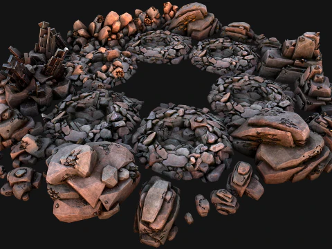 Ore Minerals Gold Iron Copper Coal Resource Pack for Mine 3D Model