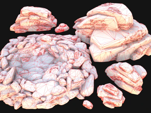 Ore Minerals Gold Iron Copper Coal Resource Pack for Mine 3D Model