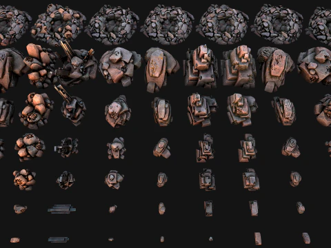 Rocks Ore Metal Mineral Industrial Resources Environment Pack 3D Model