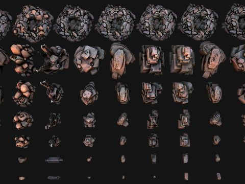 Rocks Ore Metal Mineral Industrial Resources Environment Pack 3D Model