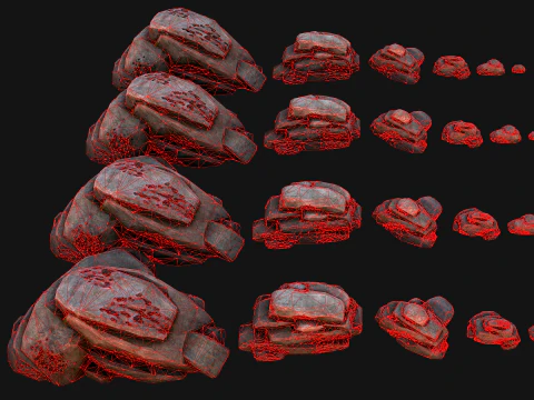 Rocks Ore Metal Mineral Industrial Resources Environment Pack 3D Model