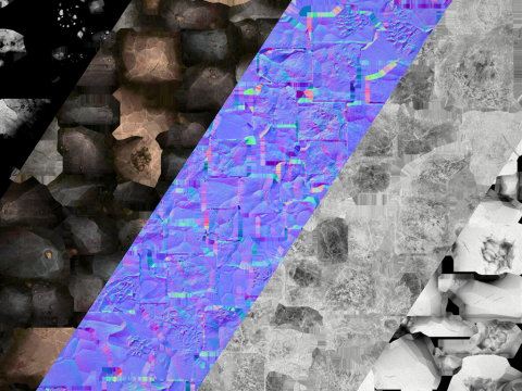 Rocks Ore Metal Mineral Industrial Resources Environment Pack 3D Model