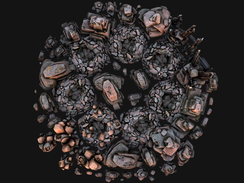 Ore Iron Gems Metal Crystals Minerals Industrial Resources Set 3Dモデル